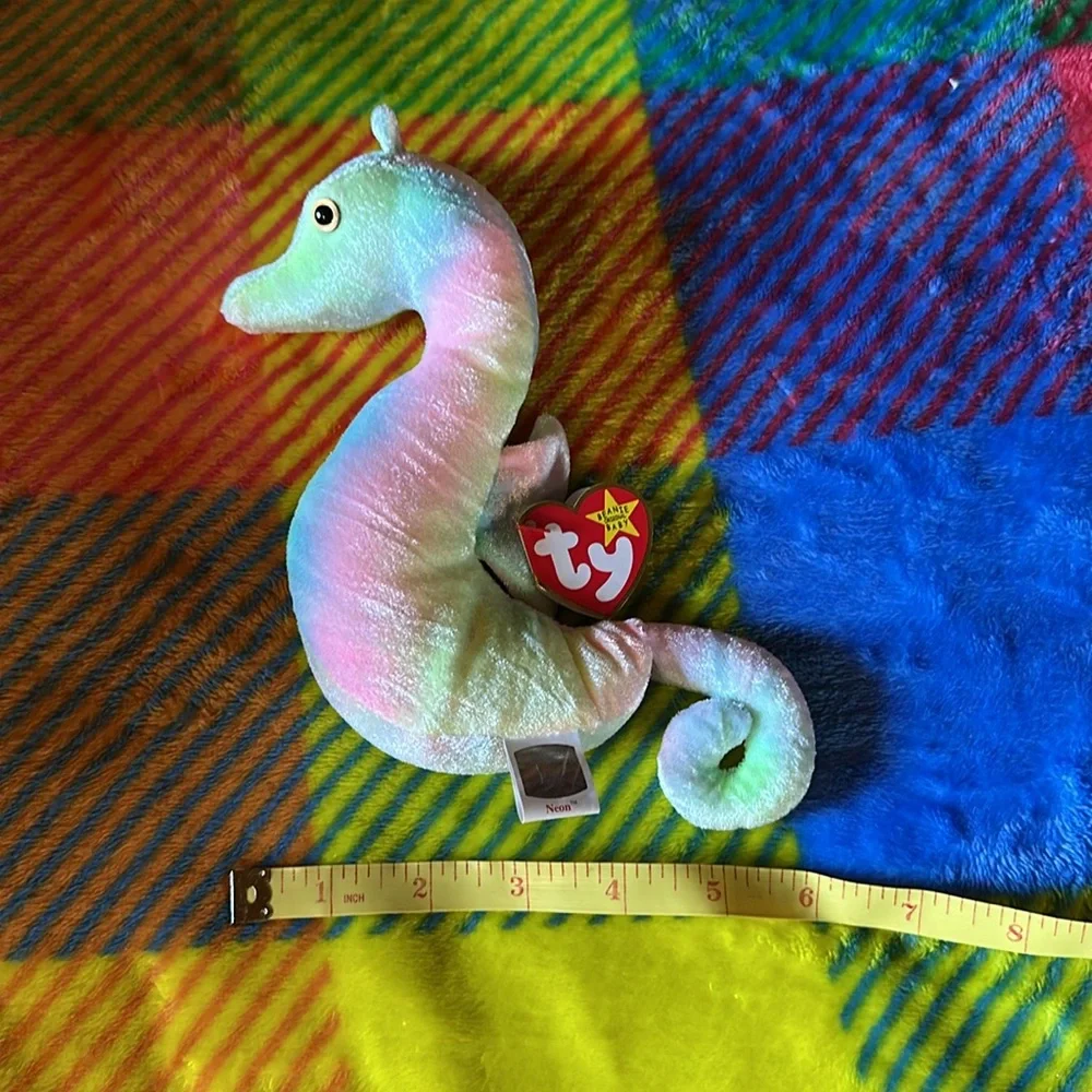 Ty Neon the Seahorse Beanie Baby